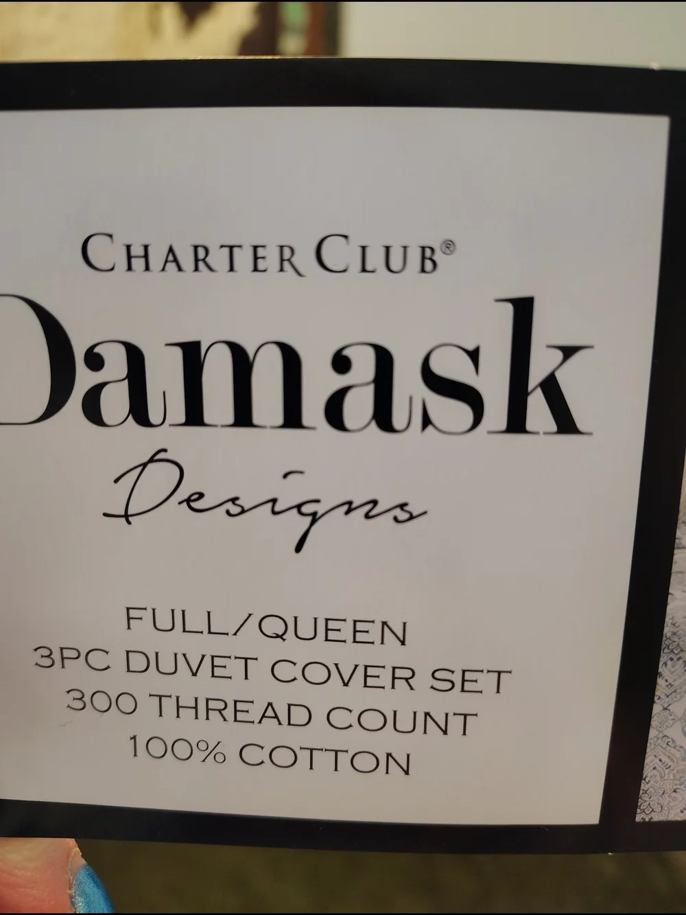 Charter Club Queen Duvet Cover with 2 Pillow Shams